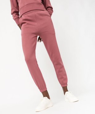 Pantalon de jogging en molleton doux femme vue1 - GEMO(FEMME PAP) - GEMO