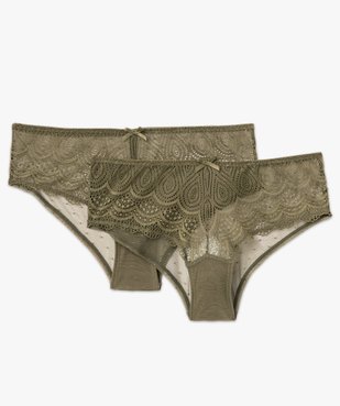 Shorty en dentelle et tulle femme (lot de 2) vue7 - GEMO(HOMWR FEM) - GEMO