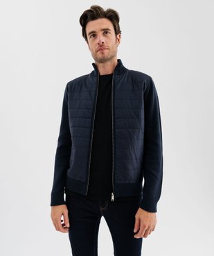 Gilet bimatière matelassé homme vue2 - GEMO (HOMME) - GEMO