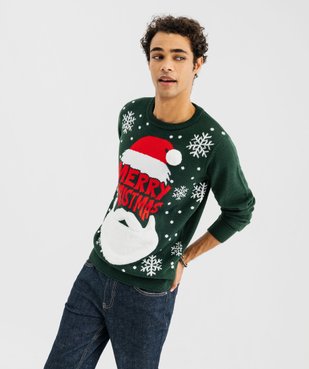 Pull de Noël à pompon homme vue1 - GEMO (HOMME) - GEMO