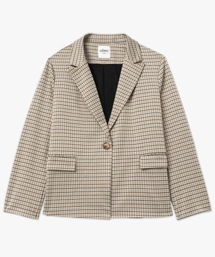 Veste blazer à motif pied-de-poule femme grande taille  vue5 - GEMO (G TAILLE) - GEMO