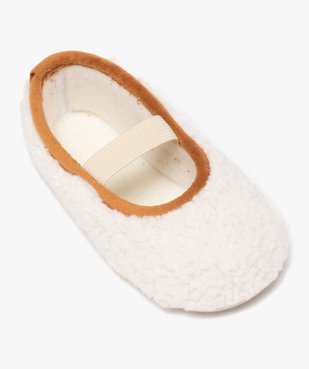 Chaussons fille ballerines fourrées dessus en Sherpa vue5 - GEMO 4G FILLE - GEMO