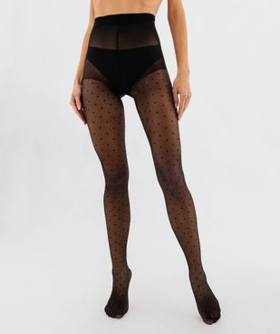 Collants semi-opaques à motifs plumetis femme vue1 - GEMO(HOMWR FEM) - GEMO