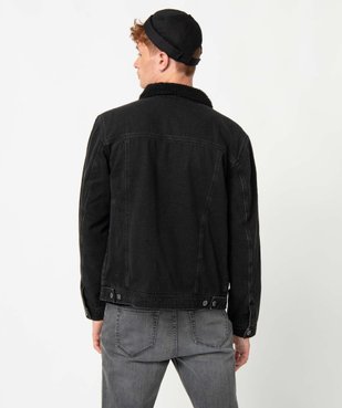 Veste en jean homme doublée sherpa vue3 - GEMO (HOMME) - GEMO