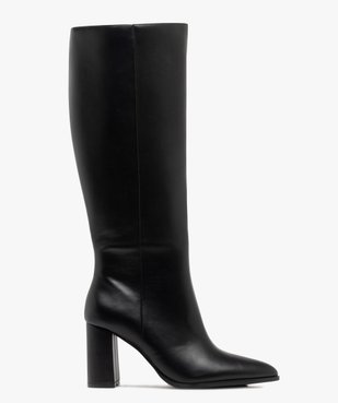 Bottes femme à talon large et bout pointu avec zip vue1 - FOLLOW ME - GEMO