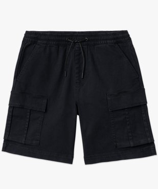 Bermuda cargo en coton stretch à taille élastiquée homme vue4 - GEMO (HOMME) - GEMO