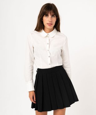 Chemise manches longues coupe ajustée col Claudine femme vue1 - GEMO(FEMME PAP) - GEMO