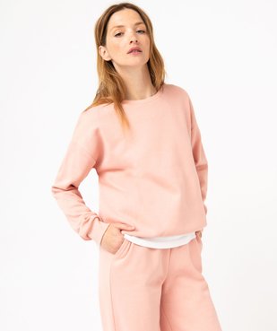 Sweat en molleton coupe loose uni femme vue1 - GEMO(FEMME PAP) - GEMO