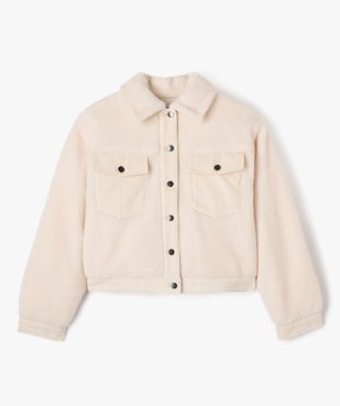 Blouson en sherpa et velours côtelé fille vue7 - GEMO 4G FILLE - GEMO