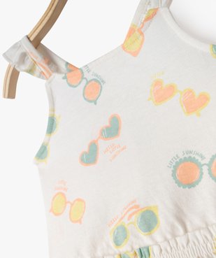 Robe imprimée à bretelles volantées bébé fille vue2 - GEMO 4G BEBE - GEMO