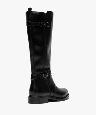 Bottes femme style cavalière dessus en cuir et brides fantaisie - Taneo vue5 - TANEO - GEMO