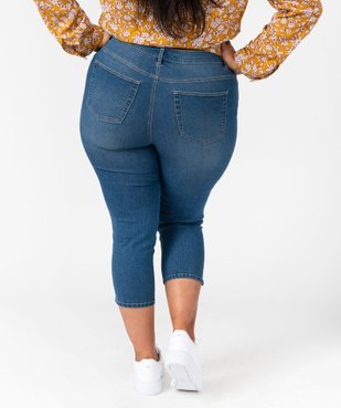 Pantacourt en jean stretch coupe slim taille normale femme grande taille vue3 - GEMO 4G GT - GEMO