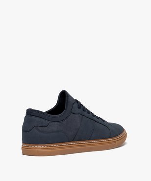 Baskets homme casual en suédine et à lacets col élastique vue5 - URBAN STEPS - GEMO