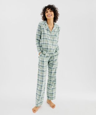 Pyjama à carreaux 2 pièces dans sa pochette femme vue2 - GEMO(HOMWR FEM) - GEMO