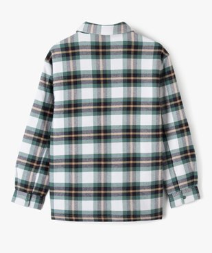 Sur-chemise à carreaux fermeture zippée garçon vue5 - GEMO (JUNIOR) - GEMO