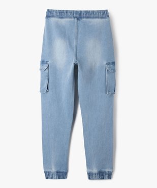 Jean cargo en denim délavé et extensible garçon vue4 - GEMO (JUNIOR) - GEMO