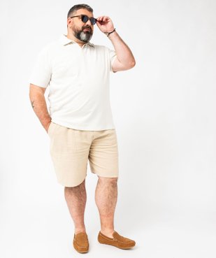 Bermuda en coton avec larges poches homme vue1 - GEMO (HOMME) - GEMO