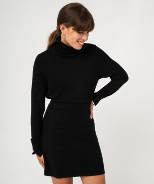 Pull fin en viscose à col roulé femme vue1 - GEMO 4G FEMME - GEMO