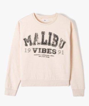 Sweat fille en molleton doux avec inscription vue2 - GEMO (JUNIOR) - GEMO