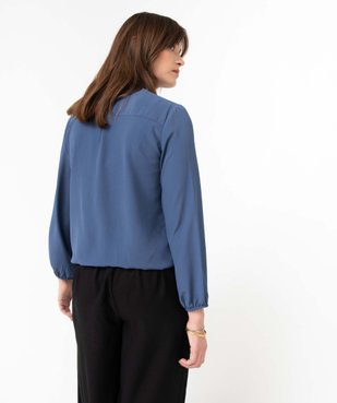 Blouse femme coupe cache-coeur effet drapé vue3 - GEMO(FEMME PAP) - GEMO