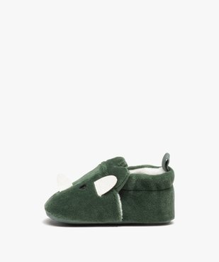 Chaussons de naissance en velours avec détails rhinocéros vue3 - GEMO 4G BEBE - GEMO