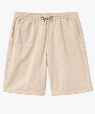 Bermuda en toile de coton à taille élastiquée homme vue4 - GEMO (HOMME) - GEMO