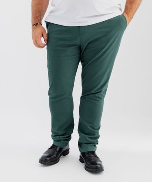 Pantalon chino coupe Slim en coton homme vue9 - GEMO 4G HOMME - GEMO