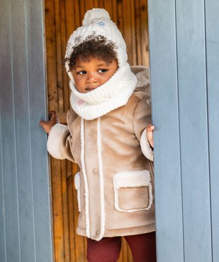 Tour de cou torsadé doublure polaire bébé fille vue5 - GEMO 4G BEBE - GEMO