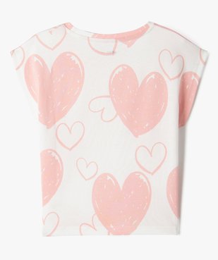 Tee-shirt sans manches loose à large motif fille vue3 - GEMO (ENFANT) - GEMO