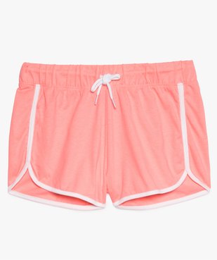 Short fille en maille extensible avec taille élastiquée vue1 - GEMO (JUNIOR) - GEMO