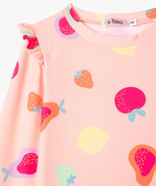 Tee-shirt de bain anti UV à motifs fruits bébé fille vue3 - GEMO 4G BEBE - GEMO