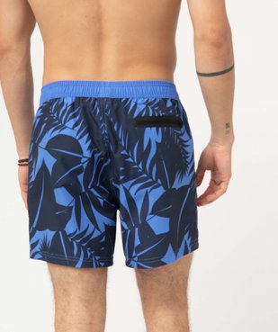 Short de bain homme à motifs feuillages vue3 - GEMO (PLAGE) - GEMO