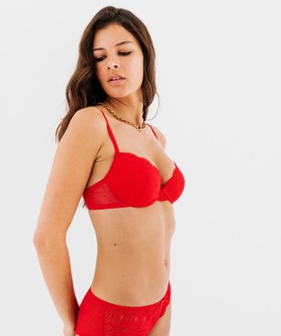 Soutien-gorge corbeille en dentelle à armatures vue1 - GEMO(HOMWR FEM) - GEMO