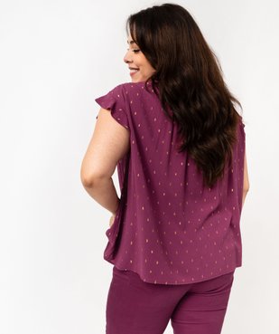 Blouse à manches courtes à volants femme grande taille vue3 - GEMO (G TAILLE) - GEMO