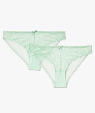 Culottes en dentelle et tulle femme (lot de 2) vue4 - GEMO(HOMWR FEM) - GEMO