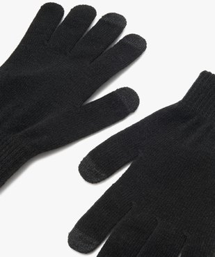 Gants unis compatibles écrans tactiles femme vue2 - GEMO (ACCESS) - GEMO