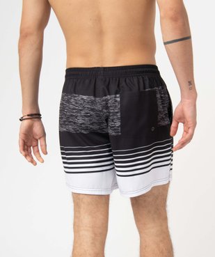 Short de bain homme à rayures vue3 - GEMO (PLAGE) - GEMO