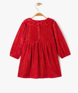 Robe en velours avec paillettes idéale noël bébé fille vue4 - GEMO(BEBE DEBT) - GEMO