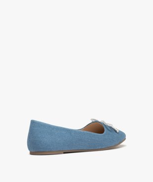 Ballerines en toile denim avec noeud scintillant femme - Valentina Baldano vue4 - VALENTINA BALDA - GEMO