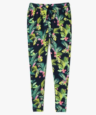 Pantalon imprimé tropical avec cordon à la taille vue1 - GEMO (JUNIOR) - GEMO