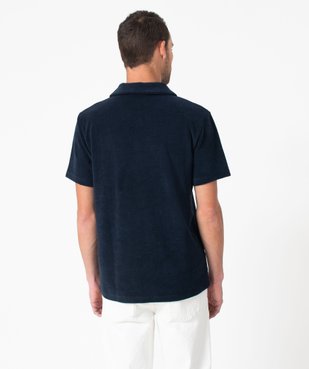 Polo manches courtes en éponge homme vue3 - GEMO (HOMME) - GEMO