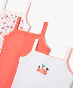 Body bébé à bretelles motif fruits et détails fluo (lot de 3) vue2 - NOGASPI - GEMO