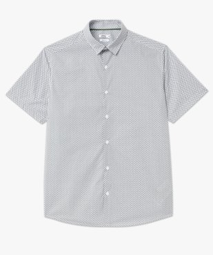 Chemise manches courtes à micro motifs homme vue4 - GEMO (HOMME) - GEMO