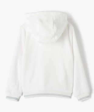 Sweat fille zippé à capuche en maille peluche vue4 - GEMO (ENFANT) - GEMO