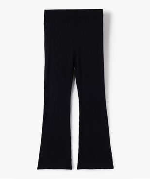 Pantalon fille en maille côtelée avec bas évasé vue3 - GEMO (JUNIOR) - GEMO