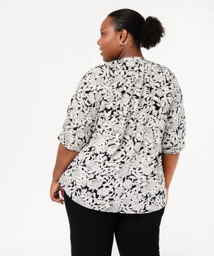 Blouse imprimée à manches 3/4 femme grande taille vue3 - GEMO 4G GT - GEMO