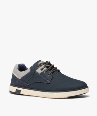 Derbies homme casual à lacets avec semelle contrastante vue2 - GEMO (CASUAL) - GEMO