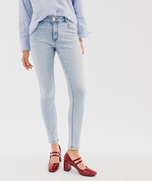 Jean slim taille normale en denim extensible femme vue1 - GEMO(FEMME PAP) - GEMO