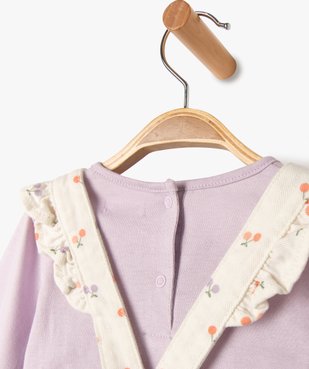 Ensemble 2 pièces bébé fille : robe + tee-shirt à manches longues vue4 - GEMO 4G BEBE - GEMO