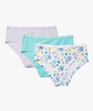 Shorty en coton stretch avec motifs licornes fille (lot de 3) vue1 - GEMO 4G FILLE - GEMO